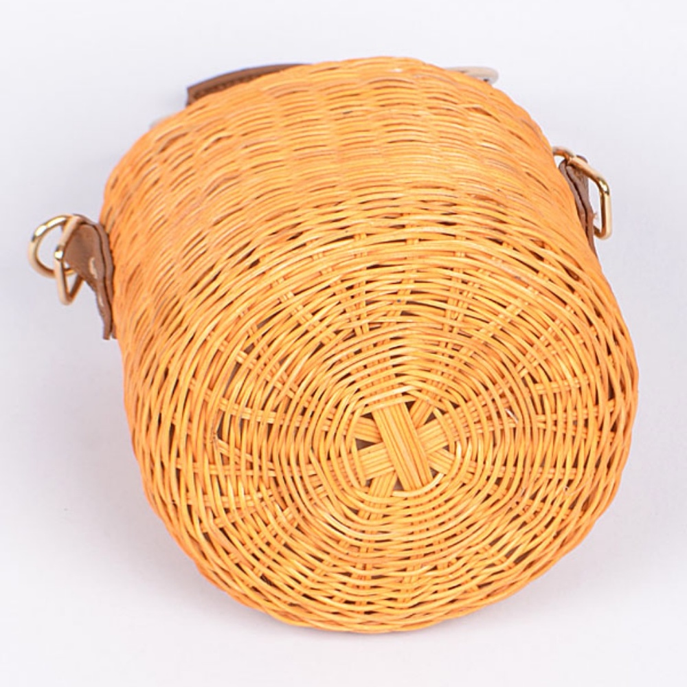 Bamboo wicker rattan style Clutch Bag - Picture 4 of 4